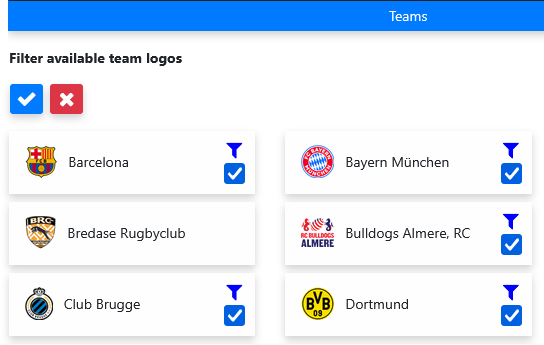 Add logos to or remove logos from the active selection