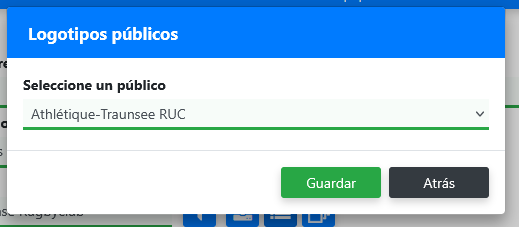 Resumen de logotipos estándar disponibles por deporte y país